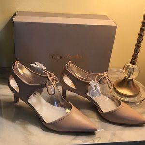 Nude color Leather Heels. Never worn!!!